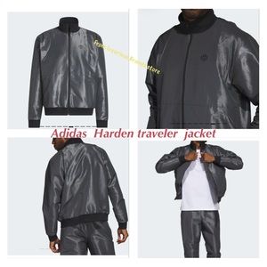 Adidas James Harden Traveler Basketball Track Zip Up Silver Jacket